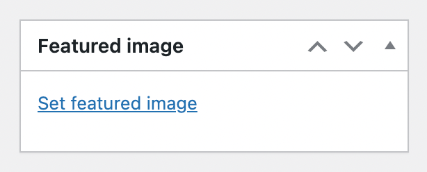 Add featured images in the Classic Editor
