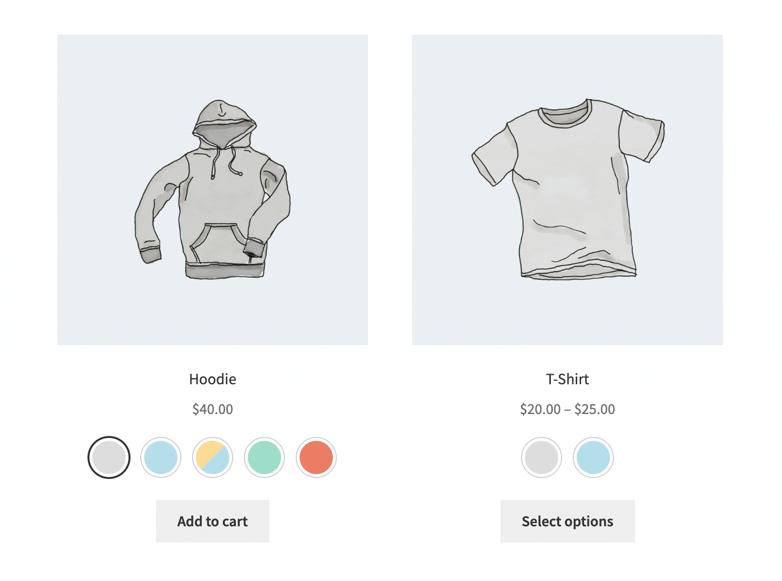 WooCommerce show color variations on shop page