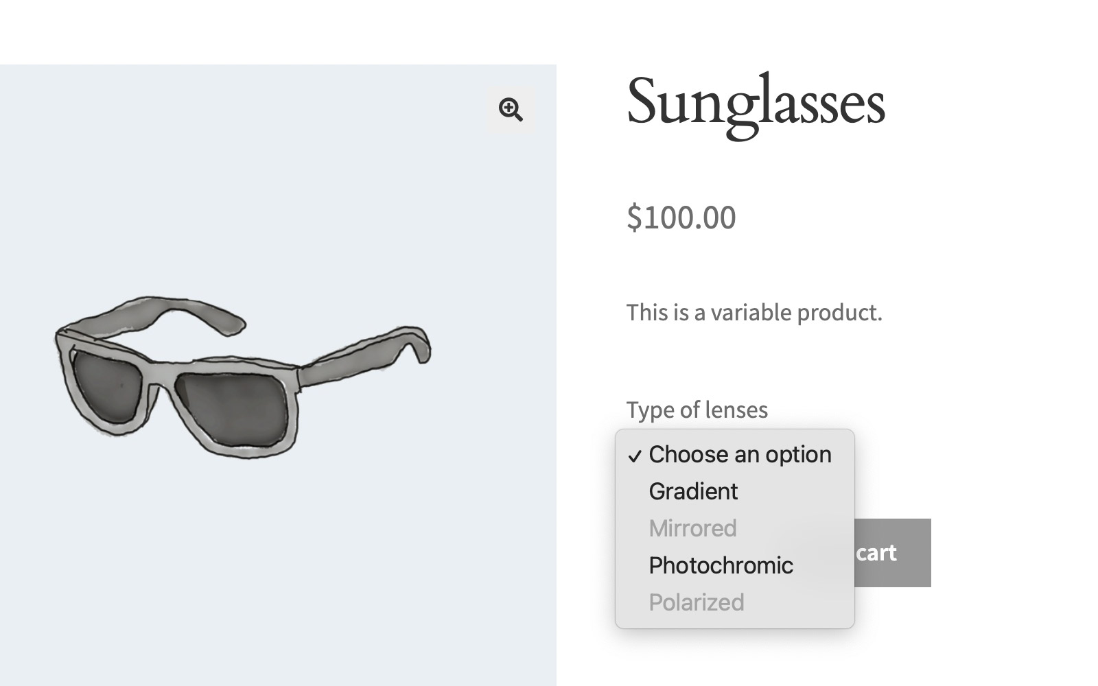 WooCommerce grey-out out of stock variations
