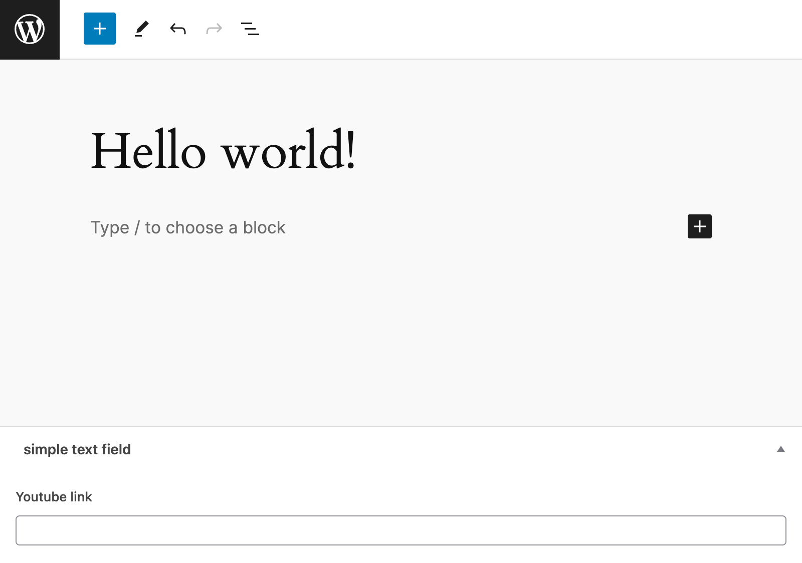 Advanced Custom Fields example in Gutenberg