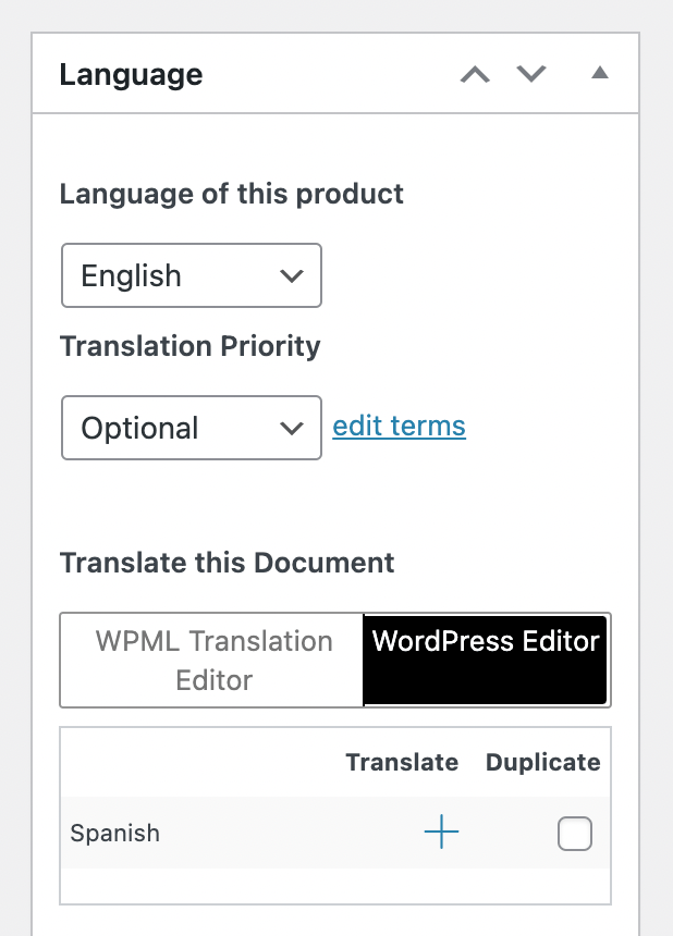 Using WordPress editor for translations in WPML