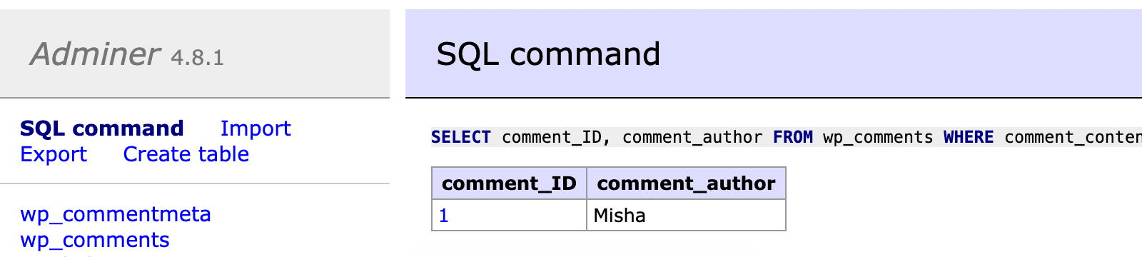 Search for internal links to a post in comment content