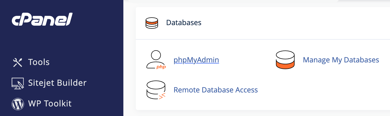 how to access phpmyadmin to run SQL queries