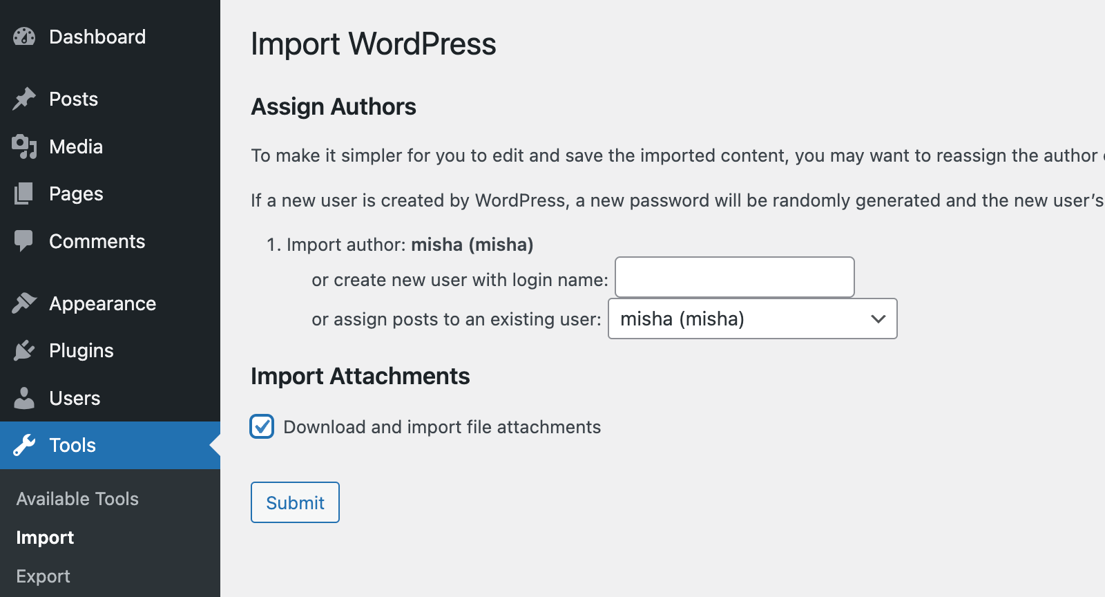 Move the media library to another WordPress site