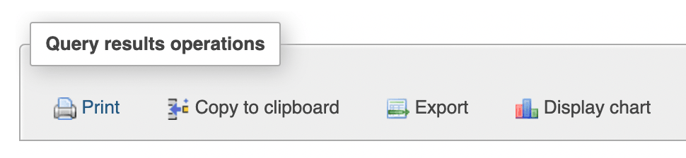 export database query results in phpMyAdmin