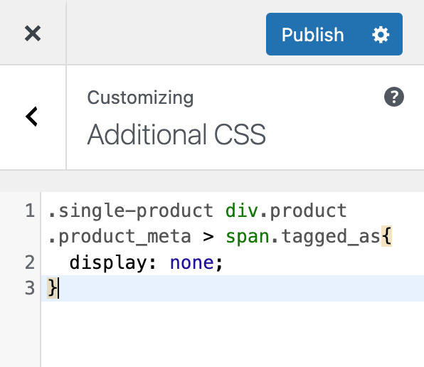 Hide product tags in WooCommerce with CSS