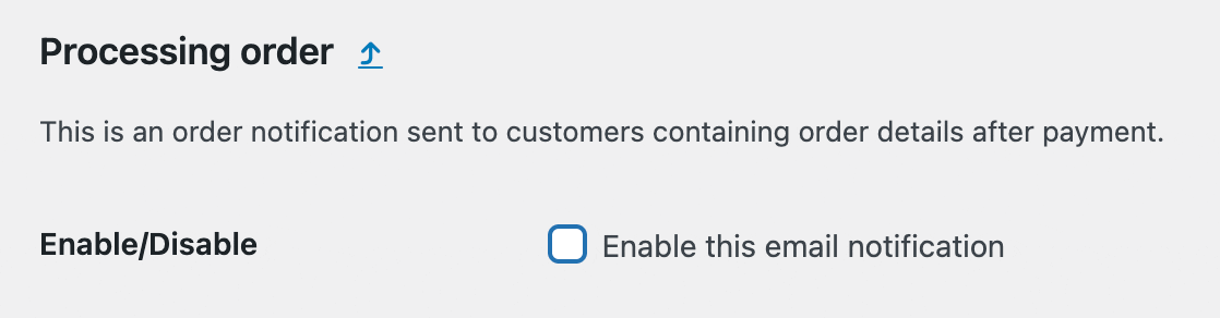 Turn off WooCommerce email notification