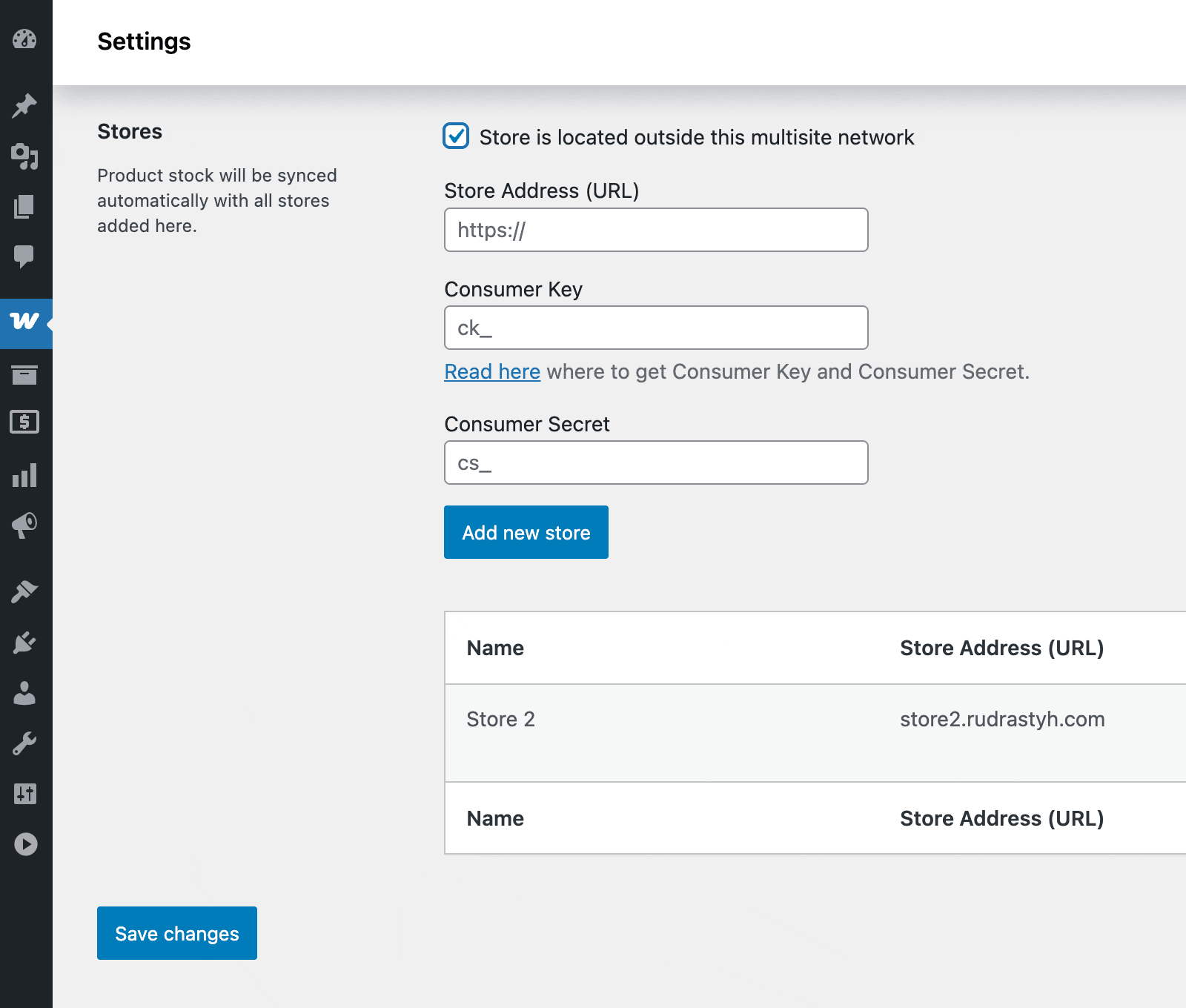Shared product stock between different WooCommerce stores