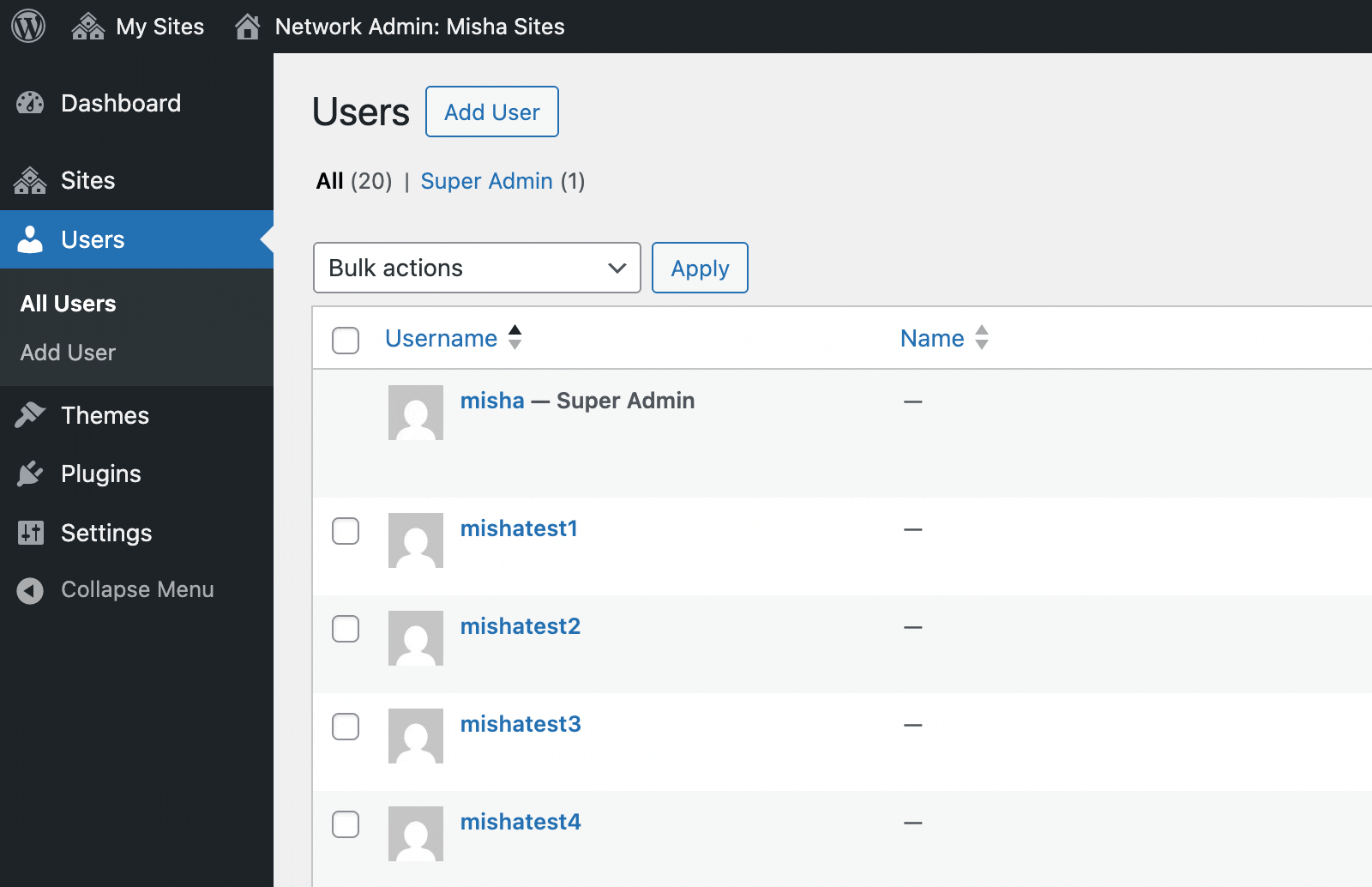 Bulk user sync feature in WordPress Multisite.