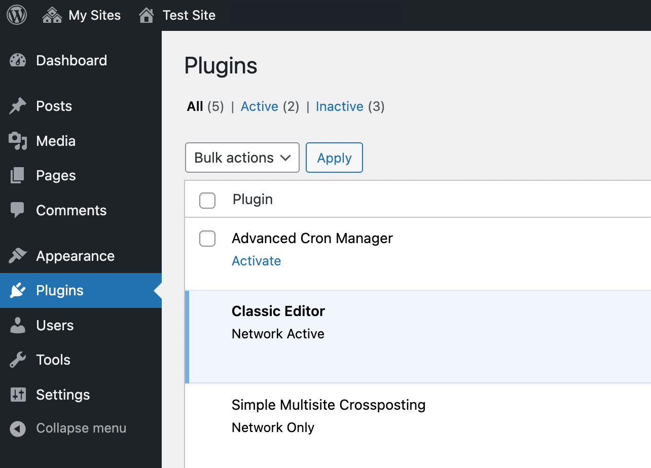 WordPress Multisite disable a plugin for one site