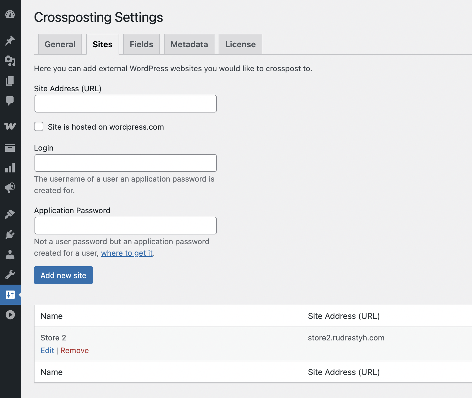 Connect another WooCommerce store