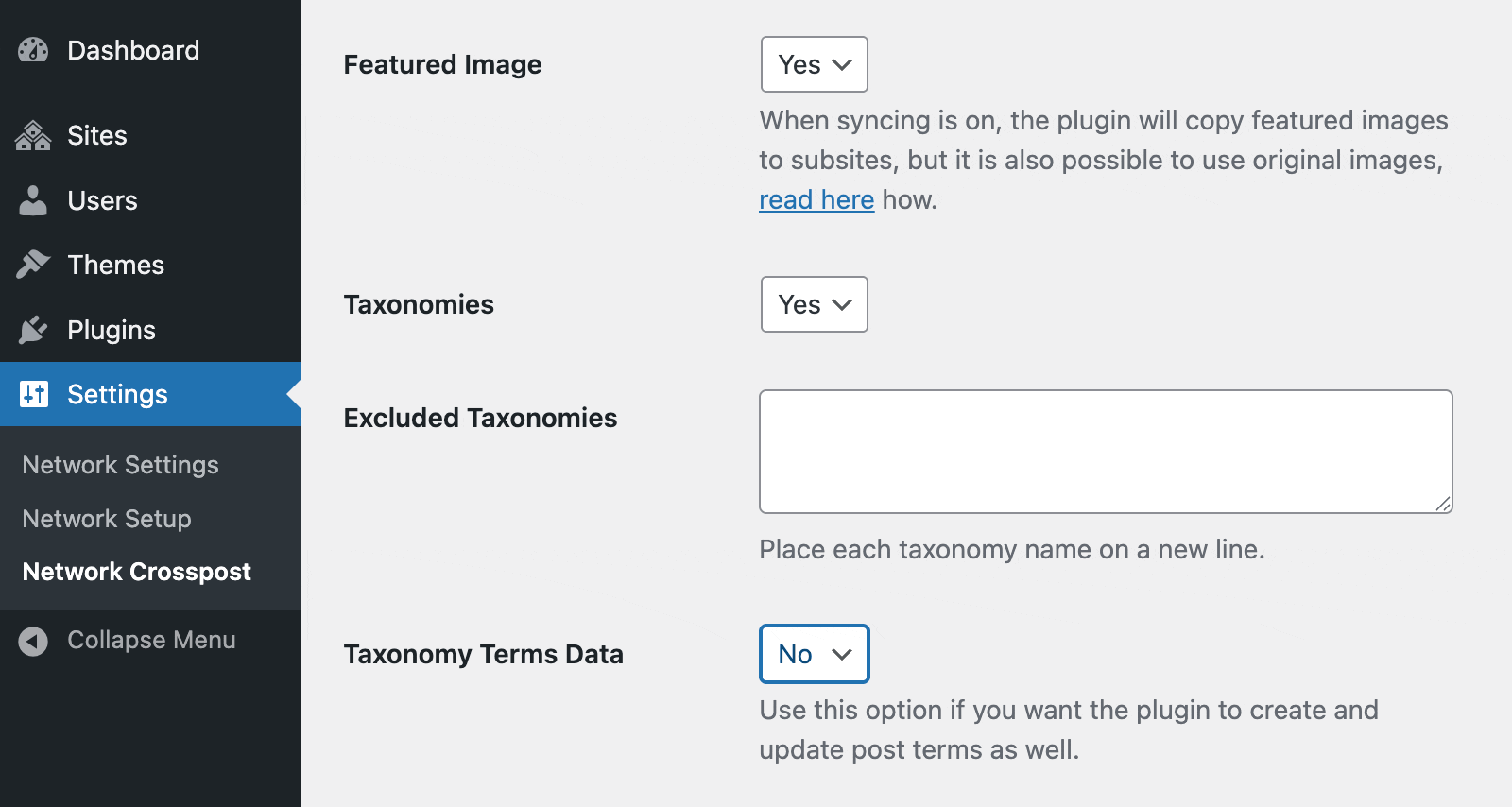 Activate taxonomy term syncing in Simple Multisite Crossposting