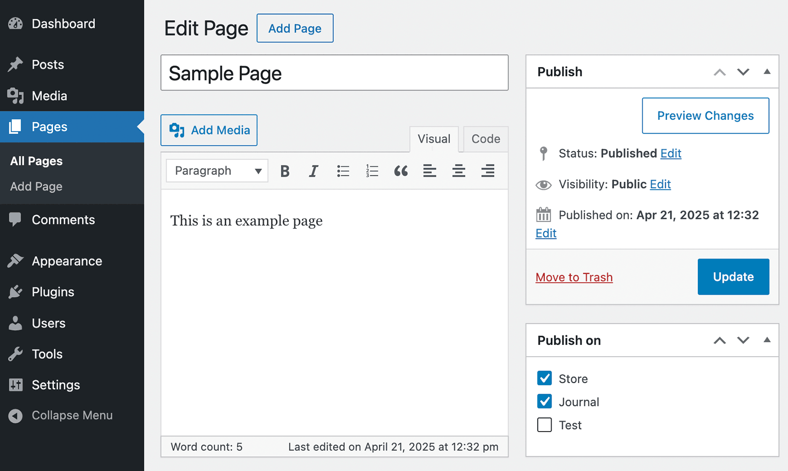 WordPress multisite sharing content between sites using the classic editor