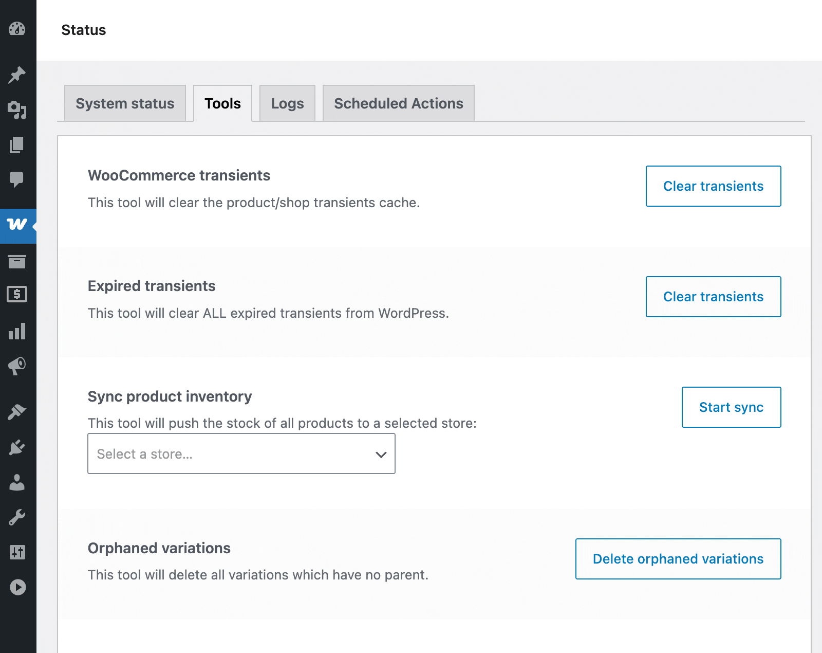 Tool which allows to run full product stock resync in the background