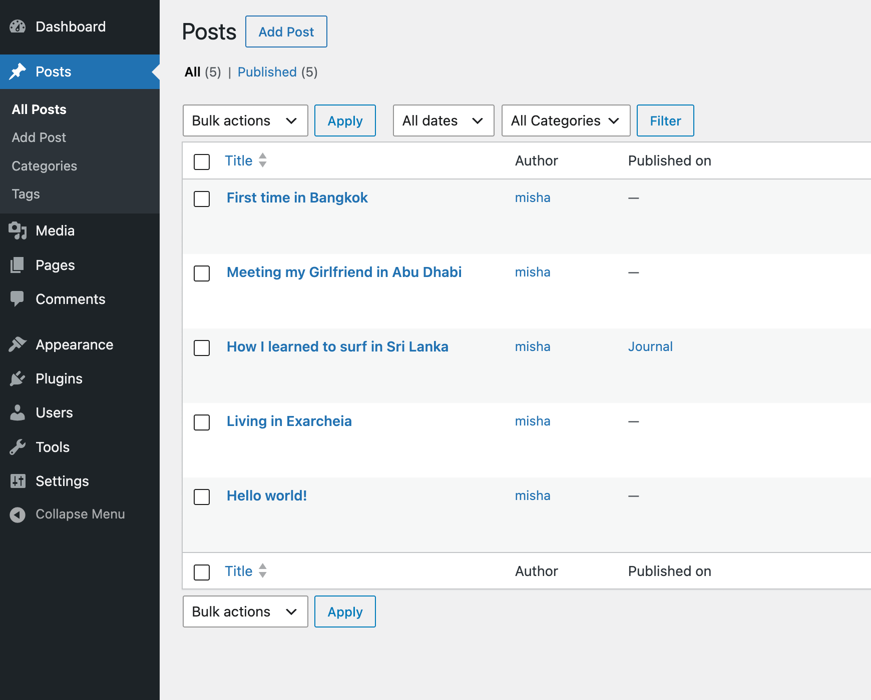 WordPress Multisite bulk crossposting