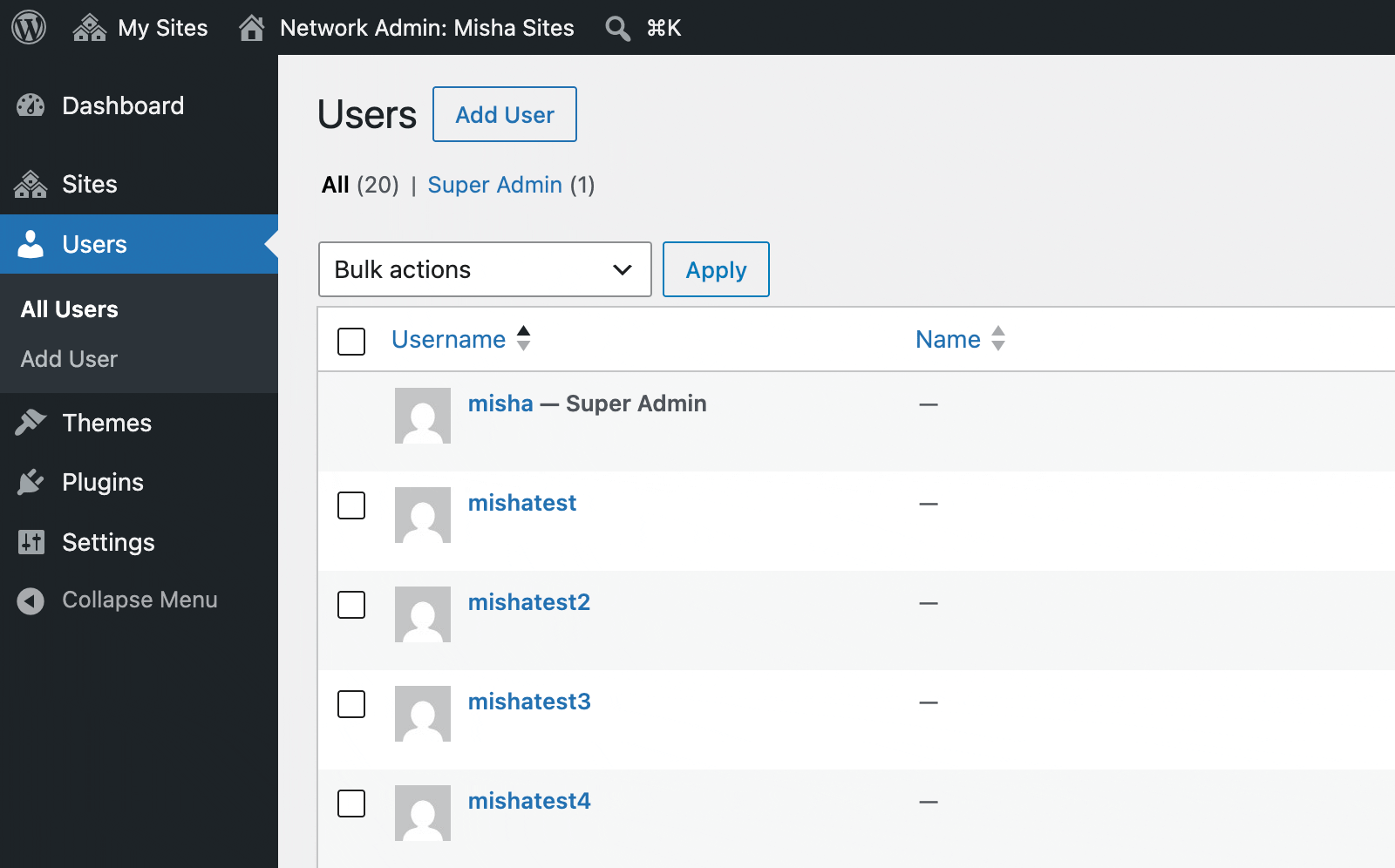 Bulk user sync feature in WordPress Multisite.