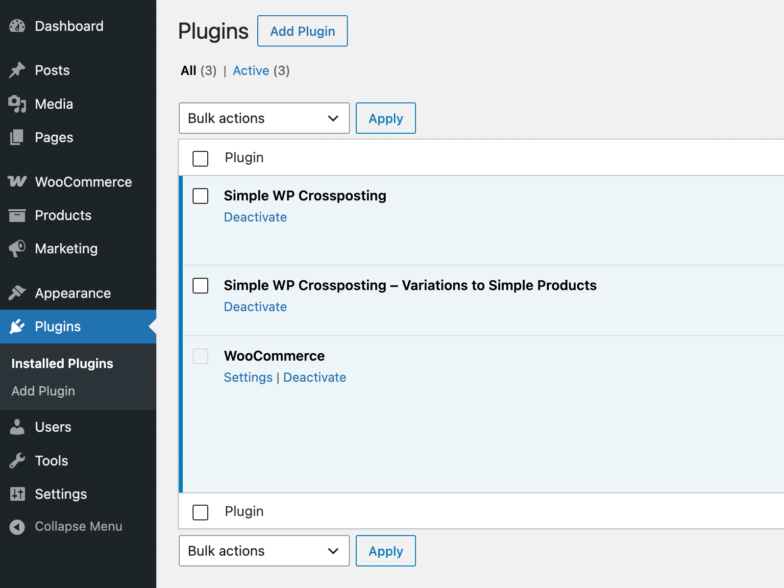 Simple WP Crossposting Variations to Simple Products add-on