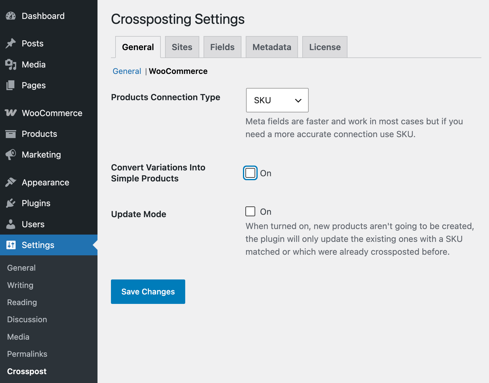Convert variations into simple products when syncing between WooCommerce stores