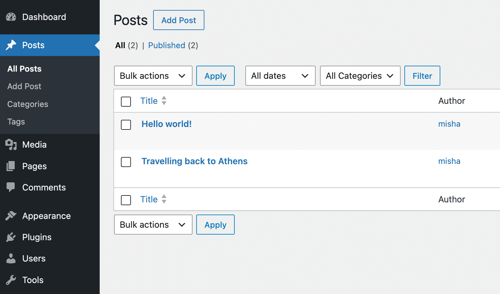 Migrate specific posts from one WordPress site to another