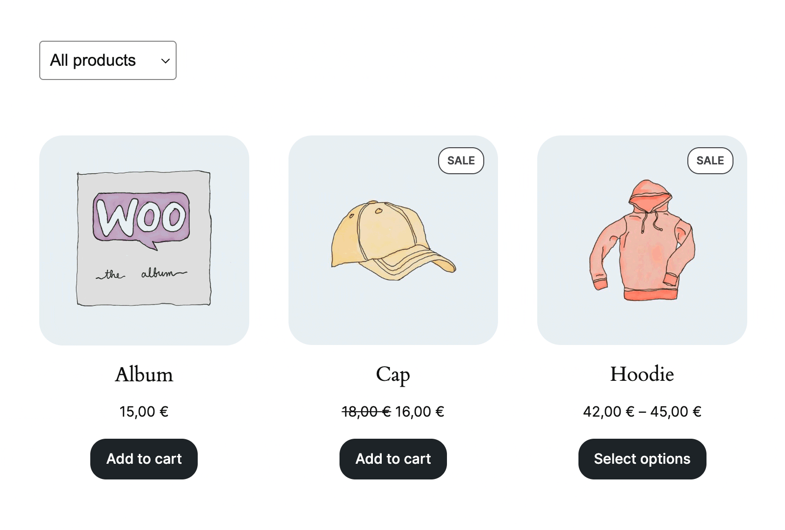 AJAX category filter for WooCommerce example