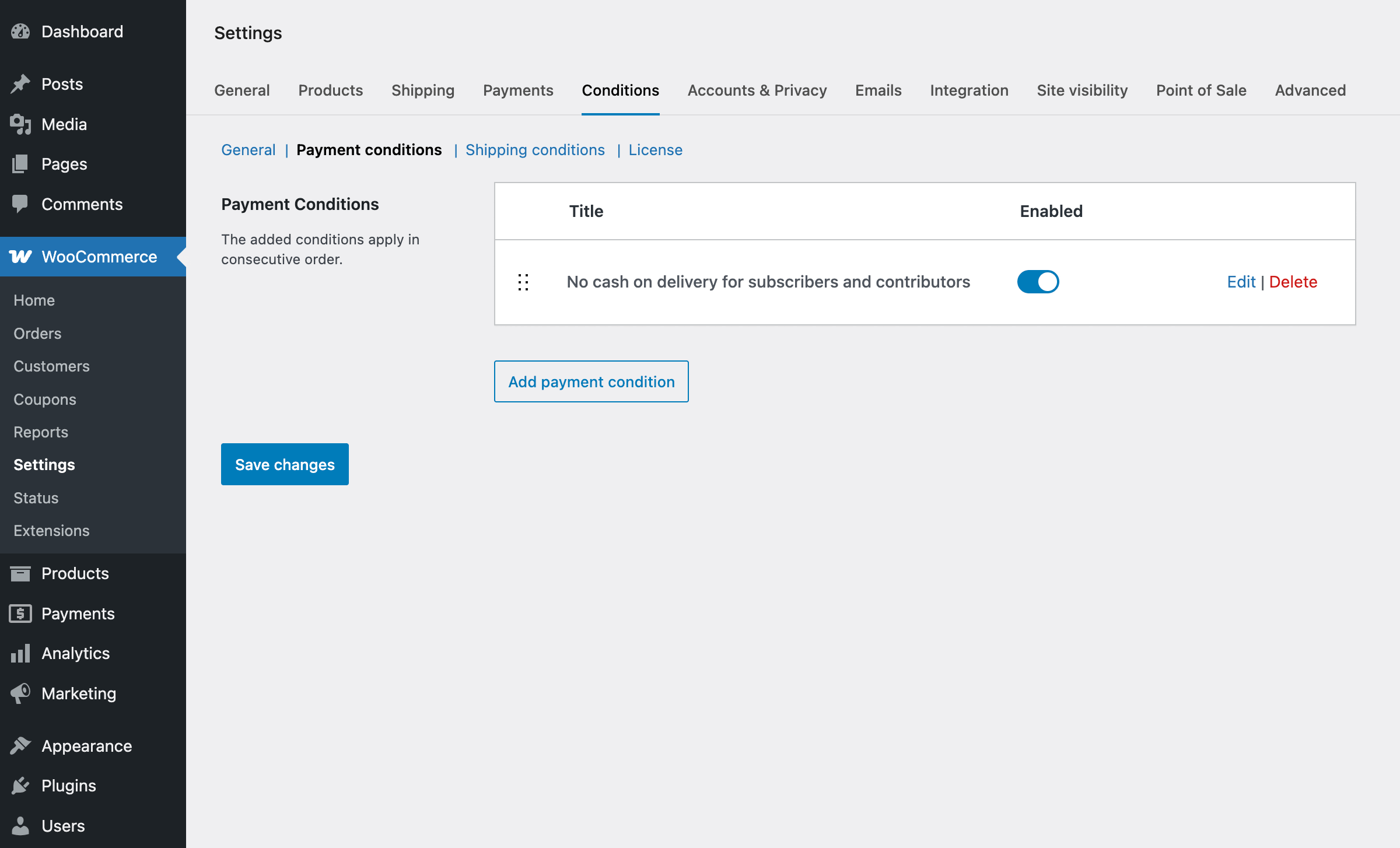 Payment gateways by user roles in WooCommerce