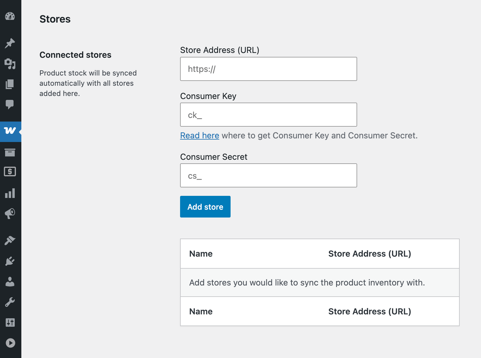 Sync product stock in WooCommerce multi-store